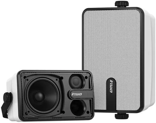 Main image of Upgraded Bluetooth Outdoor Speakers, IPX5 Waterproof Wall Mount Speaker, Powerful Bass, Wireless Sync Up to 100 Speakers, Indoor/Outdoor Sound System for Patio/Porch/Gazebo/Garage(MZ-632, 2 PCS)