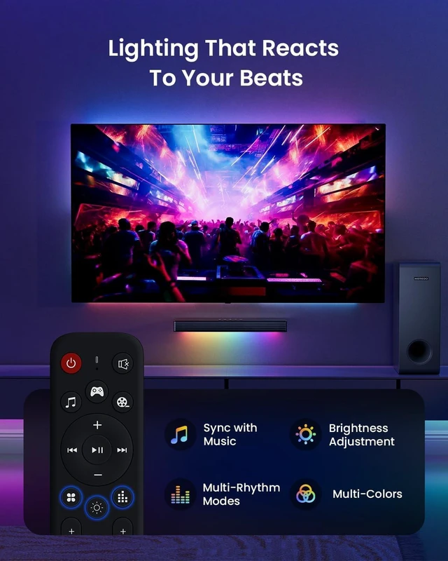 Alt view image 4 of 6 - Desktop PC Soundbar with Subwoofer: 15.9" Low-Profile RGB 160W Peak Shorter Than a Standard Keyboard & 1.6" High (Half a Phone's Width) for PC Gaming; 5" Sub Boosts Bass + ARC/Opt/AUX/BT5.3/USB