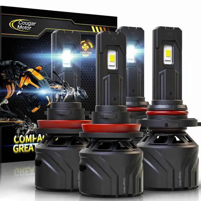 Main image of 9005 H11 Bulbs, HB3 H8 H9 Fog Lights Combo(2 Sets) 6500K White Non-Polarity Fog Bulb or Off-Road Use Plug and Play - Pack of 4