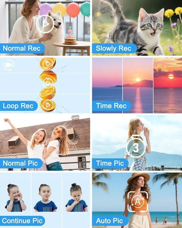 Alt view image 5 of 7 - Digital Camera, 5K Vlogging Camera for Photography, 80MP Dual Screen Point and Shoot Digital Camera with Auto Focus, 18X Zoom, Flash, 2 Batteries, 32GB Card for Teens and Adults (Pink)