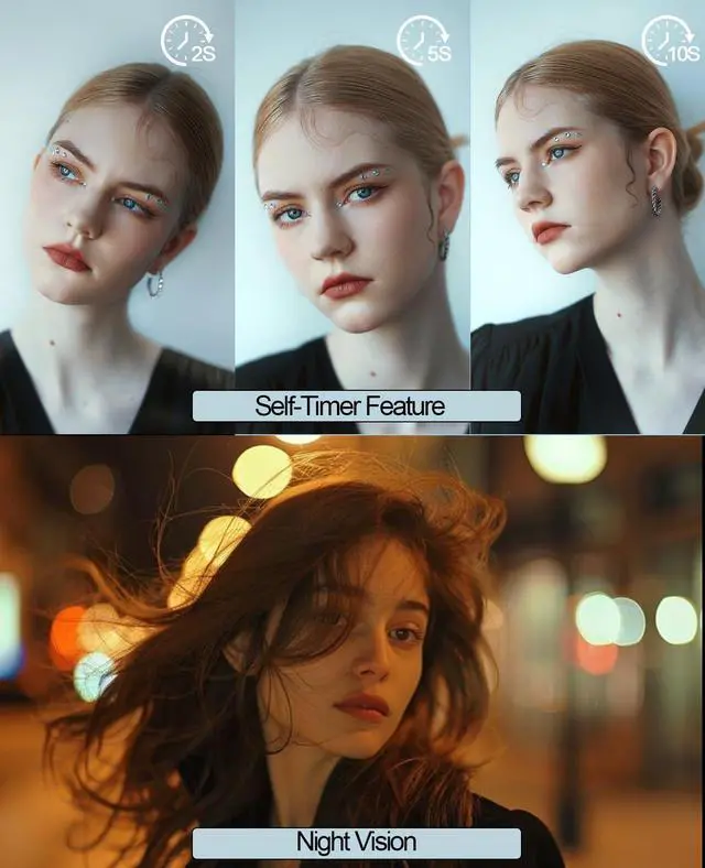 Alt view image 3 of 7 - Digital Camera, 4K 64MP Cameras for Photography with 64GB Card, 18X Zoom Autofoucs Vlogging Camera for YouTube with 180° Flip Screen, Compact Vlog Travel Camera Kit for Beginner, Teens