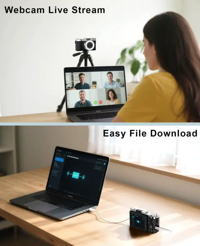 Alt view image 5 of 7 - Digital Camera, 4K 64MP Cameras for Photography with 64GB Card, 18X Zoom Autofoucs Vlogging Camera for YouTube with 180° Flip Screen, Compact Vlog Travel Camera Kit for Beginner, Teens