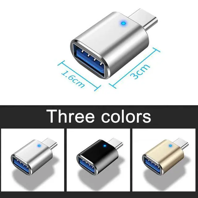 Alt view image 7 of 7 - 2 Pack USB C to USB 3.0 Adapter, Type C Male to USB Female Adapter OTG for MacBook Pro/Air and Other Type C Devices