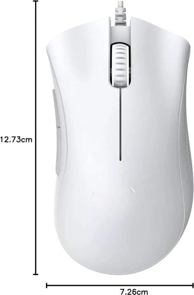 Alt view image 5 of 5 - DeathAdder Essential Gaming Mouse: 6400 DPI Optical Sensor - 5 Programmable Buttons - Mechanical Switches - Rubber Side Grips - Mercury White