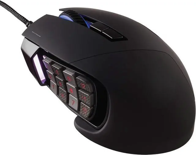 Alt view image 6 of 6 - SCIMITAR RGB ELITE Wired MOBA/MMO Gaming Mouse  18,000 DPI  17 Programmable Buttons  iCUE Compatible  PC, Mac, PS5, PS4, Xbox  Black