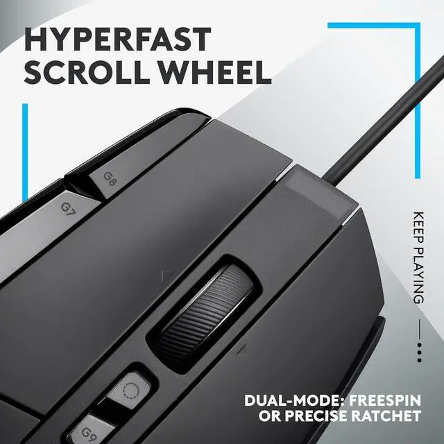 Alt view image 3 of 5 - G502 X Wired Gaming Mouse - LIGHTFORCE hybrid optical-mechanical primary switches, HERO 25K gaming sensor, compatible with PC - macOS/Windows - Black