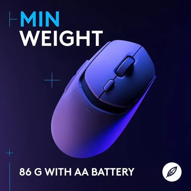 Alt view image 4 of 5 - G309 Lightspeed Wireless Gaming Mouse, Lightweight, LIGHTFORCE Switches, Hero 25K Sensor, 300+ hr Battery, 6 Programmable Buttons, PC & Mac - White