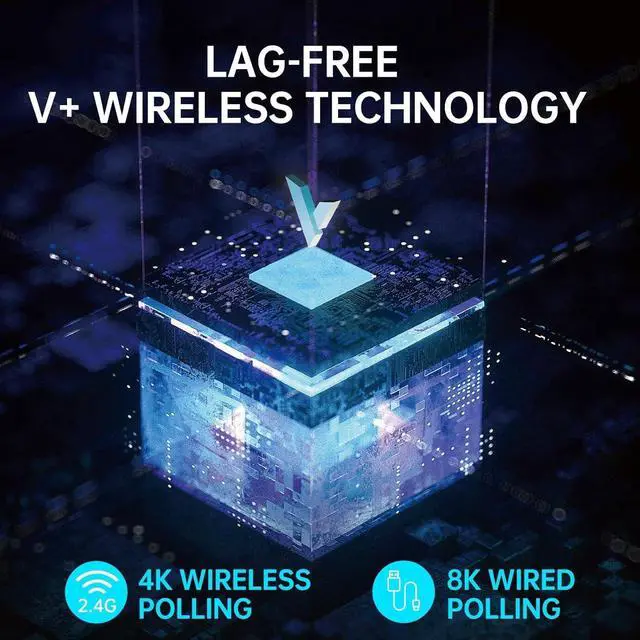 Alt view image 2 of 5 - VT9PRO 4K Wireless Gaming Mouse, PAW 3398 Sensor, 26000 DPI, 4KHz Polling Rate, 0.25ms Response Time, Lightweight, 10 Programmable Buttons, 180h Battery Life, On-Board Memory, PC - White