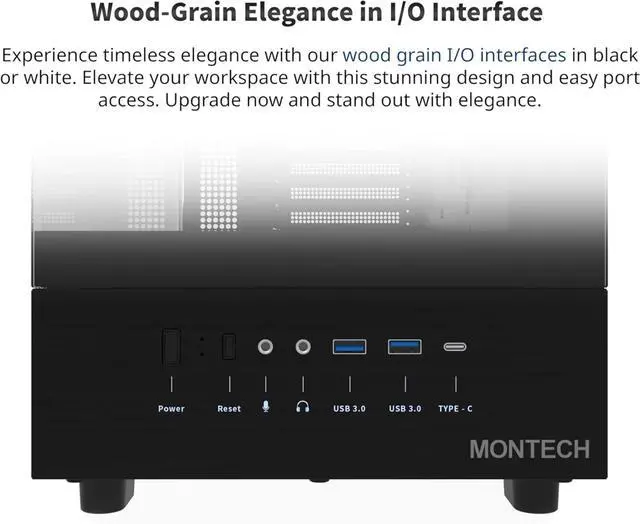 Alt view image 4 of 6 - ATX Mid-Tower PC Gaming Case, 3 x 120mm ARGB PWM Fans Pre-Installed, Full-View Dual Tempered Glass Panel, 360mm Radiator Support, Black