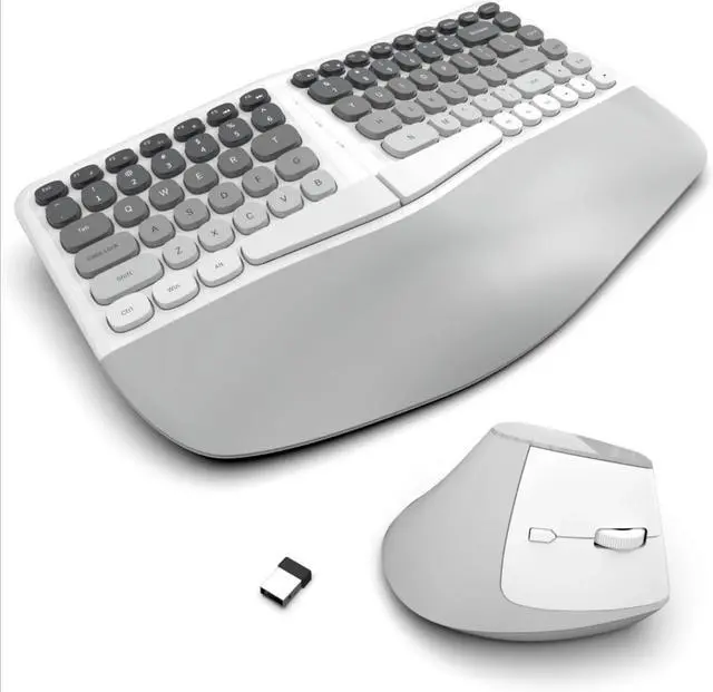 Main image of Wireless Keyboard and Mouse Set Wireless Keyboard Silent Mice Set with Wrist Rest for Computer, Laptop, PC, Mac, Windows