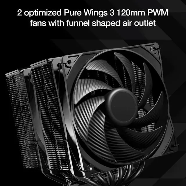 Alt view image 4 of 4 - Pure Rock Pro 3 Silver CPU Air Cooler | 120mm Quiet PWM Fan | AMD:AM4 AM5/Intel LGA 1700/1150/1151/1200 | Silver | BK041