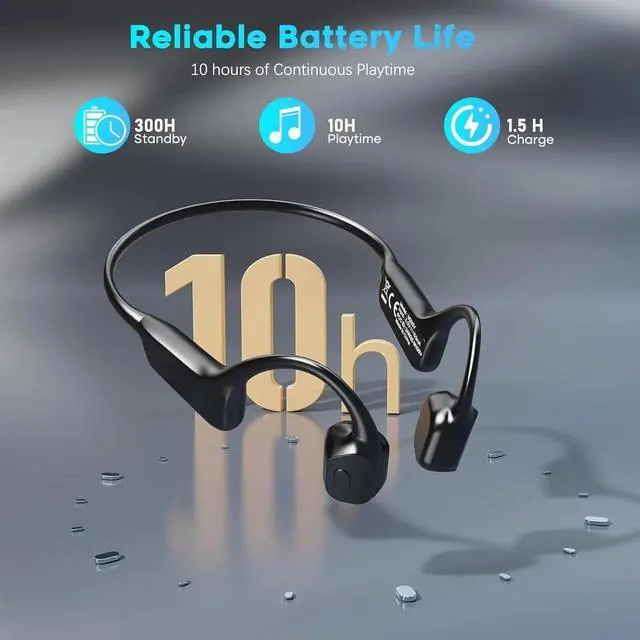 Alt view image 4 of 4 - Open Ear Wireless Headphones Bluetooth 5.3,10Hr Playtime, Sports Earphones with Mic, Running Cycling Hiking
