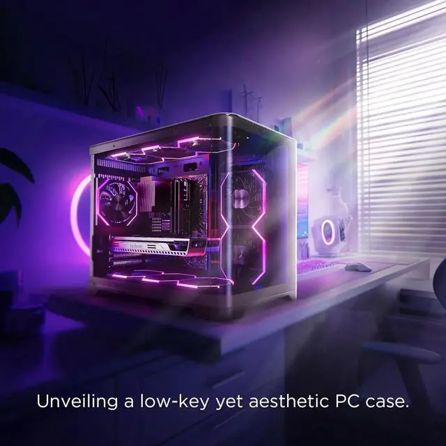 Alt view image 3 of 5 - 120mm Case Fan with Efficient Cooling, 800-1800RPM Speed Control, and Whisper-Quiet Operation Under 29 dB, Unique Design for PC