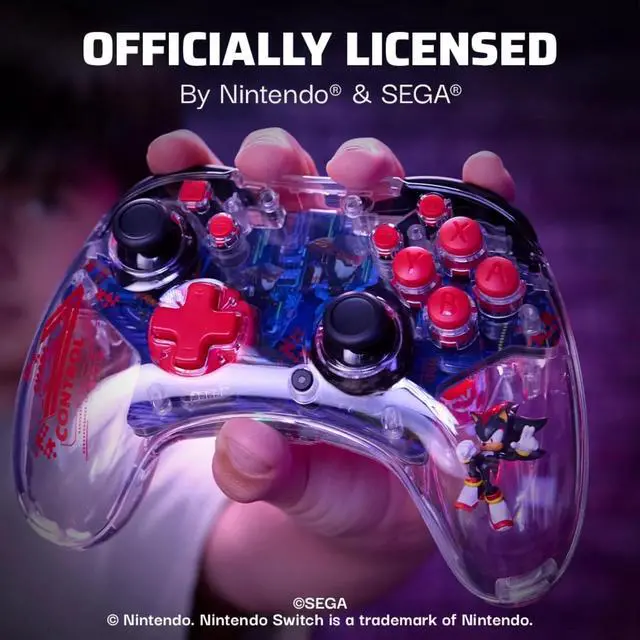 Alt view image 3 of 6 - Wireless Nintendo Switch Pro Controller, Rechargeable LED, Licensed for Nintendo Switch