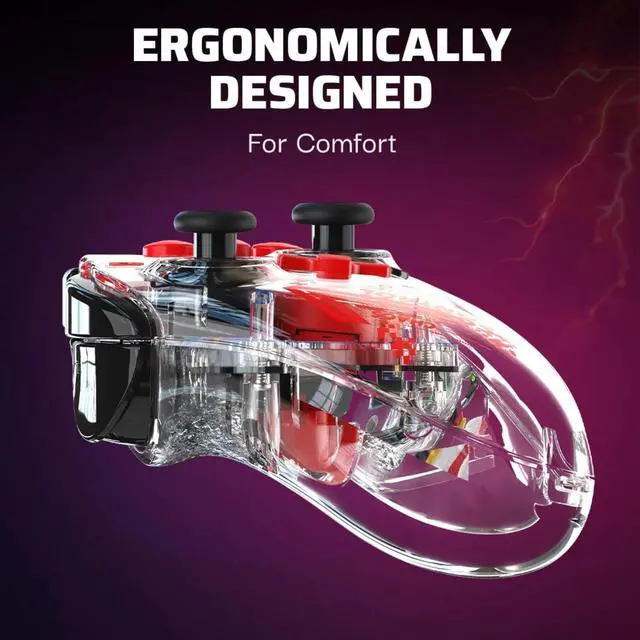 Alt view image 5 of 6 - Wireless Nintendo Switch Pro Controller, Rechargeable LED, Licensed for Nintendo Switch