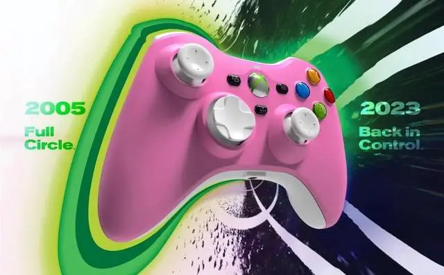 Alt view image 6 of 6 - Wired Controller - Pink - Officially licensed Xbox 360 Controller replica for use,Plug and Play Gaming Gamepad