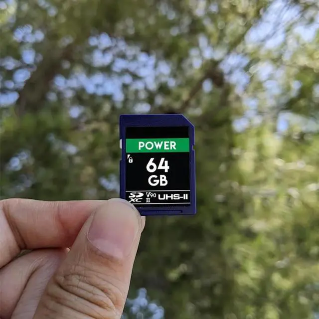 Alt view image 2 of 6 - Power 64GB SDXC UHS-II Memory Card 300MB/s Read, 250MB/s Write | Ideal for 8K, 4K, HDR, and 360 Video