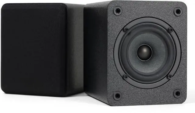 Main image of Passive Bookshelf Speakers, 3-Inch Woofer, 0.75-Inch Tweeter, Wall Mountable, Pair, Black