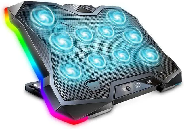 Main image of FOR Gaming Laptop Cooling Pad, RGB Lights Laptop Cooler with 10 Powerful Turbo Fans for 12-18 Inch Notebooks