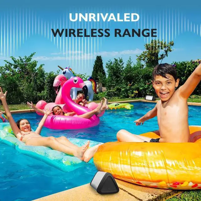 Alt view image 3 of 4 - Bluetooth Speaker, 2 Pack Portable Wireless , 10 Watts, Crystal Clear Stereo Sound, IPX5 Water Resistant (White-Dual)