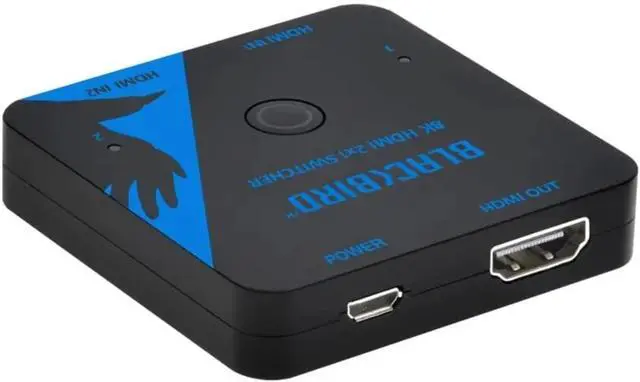 Alt view image 4 of 6 - 2x1 HDMI Switch, 8K@60Hz, 4K@120Hz, 48Gbps, HDMI 2.1, HDCP 2.3, HDR10+ and Dolby Vision, Low Latency Support