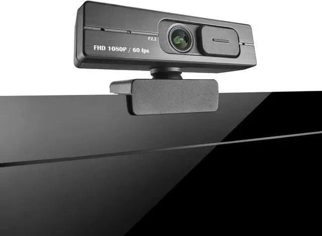 Alt view image 3 of 6 - 1080P/60fps Webcam C6206 Full HD Streaming Low-Light Correction with Dual Omni-Directional Microphone, Privacy Cover
