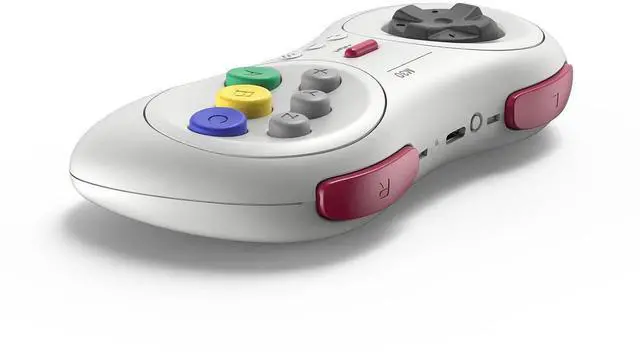 Alt view image 2 of 6 - M30 Wireless Bluetooth Controller Retro Gamepad for Switch, PC Windows, MacOS, Android, (White)