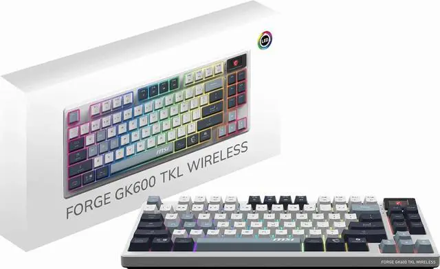 Main image of Mechanical Linear SWITCHES - Dye-Sublimated PBT Keycaps, Anti-Slip Base, USB 2.0, Bluetooth, 2.4 GHz