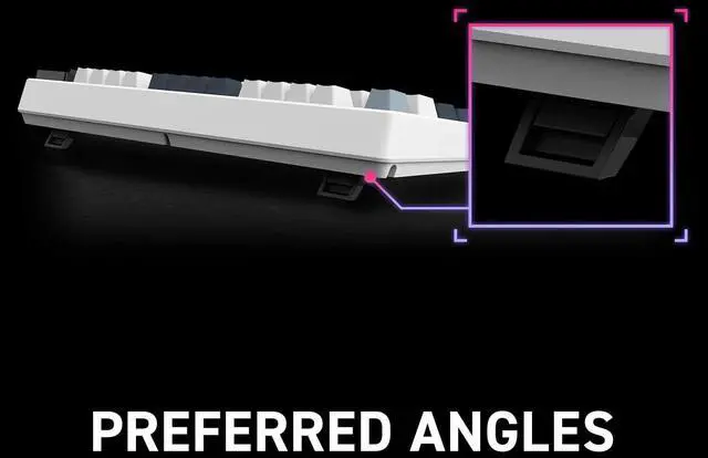 Alt view image 6 of 6 - Mechanical Linear SWITCHES - Dye-Sublimated PBT Keycaps, Anti-Slip Base, USB 2.0, Bluetooth, 2.4 GHz