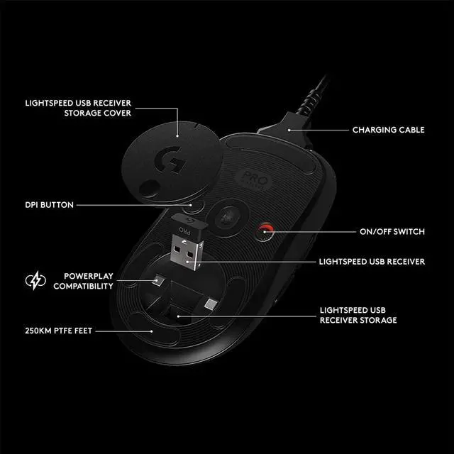 Alt view image 6 of 6 - PRO Wireless Gaming Mouse - Black