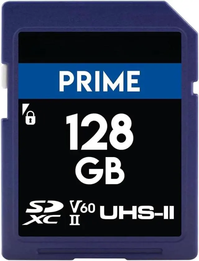 Main image of Prime 128GB SDXC UHS-II Memory Card 300MB/s Read, 250MB/s Write | Ideal for 8K, 4K, HDR, and 360º Video