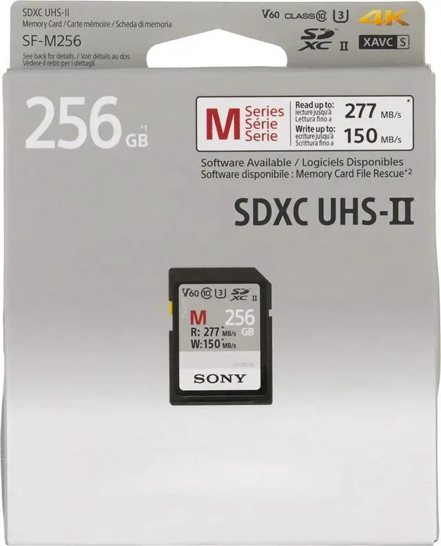 Alt view image 3 of 5 - Series SDXC UHS-II Card 128GB, V60, CL10, U3, Max R277MB/S, W150MB/S (SF-M128/T2), Black