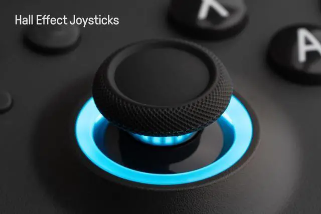 Alt view image 3 of 6 - Ultimate C Hall Effect Joysticks/Hall Trigger Wired Controller with RGB Lighting Fire Ring, 3.5mm Audio Jack (Dark Gray)