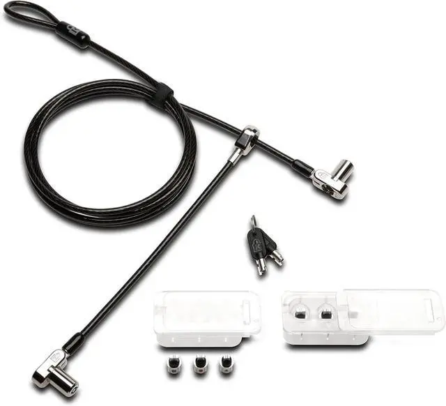 Main image of Universal 3-in-1 Keyed Cable Lock - Twin Lockheads for Laptops & Other Devices (K63380WW)