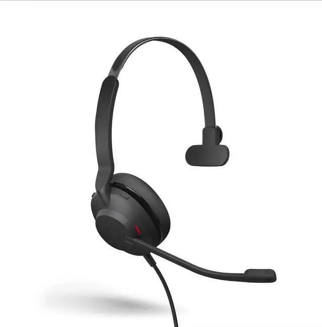Alt view image 2 of 6 - Wired Headset, USB-C, Mono, Black  Lightweight, Portable Telephone Headset with 2 Built-in Microphones