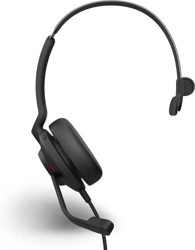 Alt view image 3 of 6 - Wired Headset, USB-C, Mono, Black  Lightweight, Portable Telephone Headset with 2 Built-in Microphones