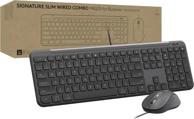 Main image of Wired K620 for Business, Full-Size Keyboard, USB-C Plug-and-Play, Laptop-Style, Scissor Keys, - Graphite
