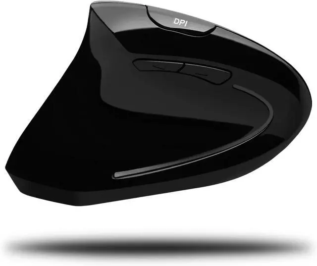 Alt view image 4 of 6 - iMouse E90 - Wireless Left-Handed Vertical Ergonomic Mouse, Black