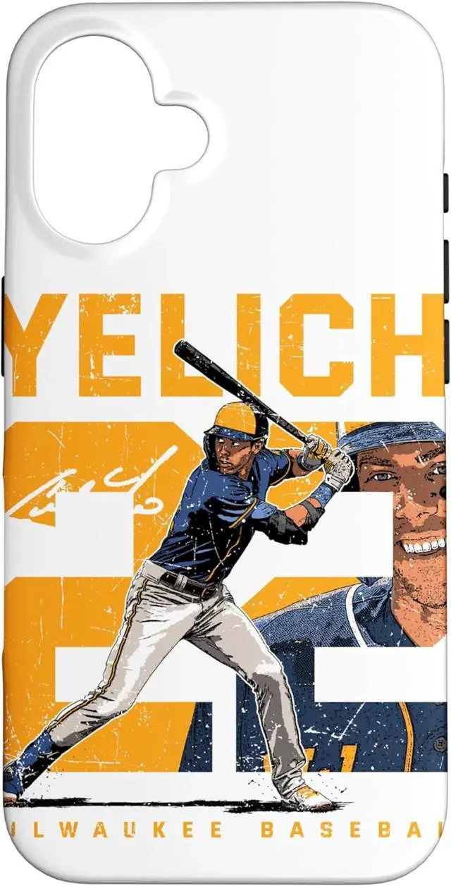 Main image of iPhone 16 Number and Portrait Christian Yelich Milwaukee MLBPA Case