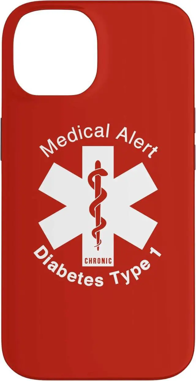 Alt view image 4 of 6 - iPhone SE / 7 / 8 Type 1 Diabetes Medical Alert (RED) Case
