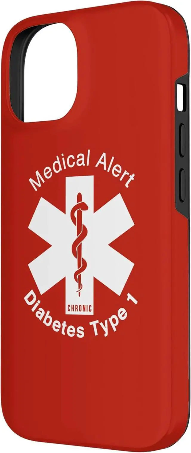 Alt view image 5 of 6 - iPhone SE / 7 / 8 Type 1 Diabetes Medical Alert (RED) Case