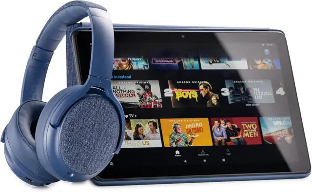 Alt view image 2 of 5 - Active Noise Cancelling Bluetooth Headphones with Built-in Microphone | Blue