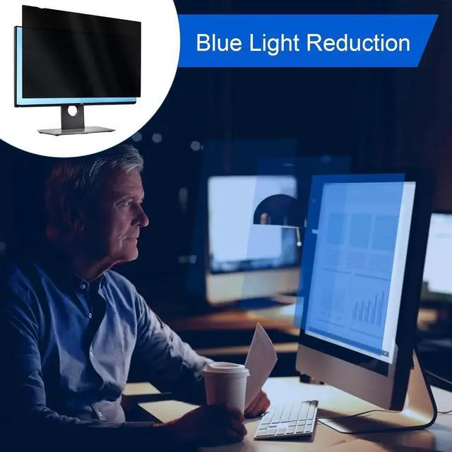 Alt view image 4 of 6 - 2-Pack 24 Inch Computer Privacy Screen Filter, Anti-Spy/Glare Protector Film (Width x Height: 531mm x 298mm)
