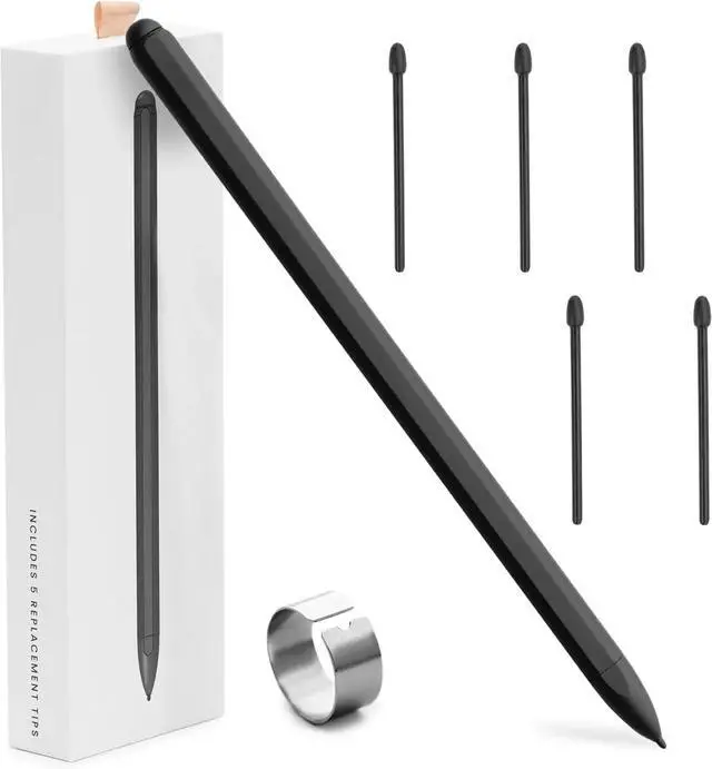 Main image of 2 Pen Replacement with Digital Eraser + 5 Tips | 4096 Pressure Level Sensitivity & Palm Rejection