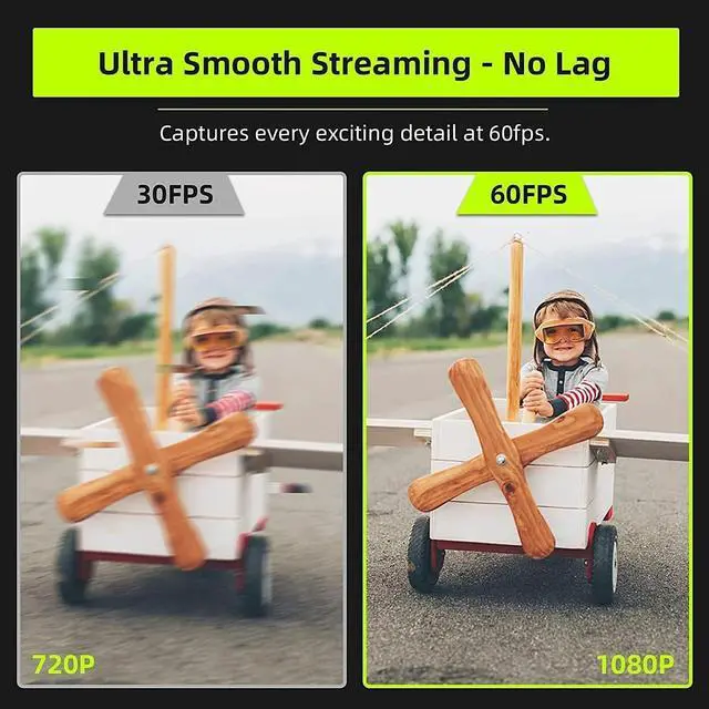 Alt view image 2 of 6 - 1080P 60FPS Webcam with Light, Fast AutoFocus, Built-in Privacy Cover, USB Web Camera, Dual Stereo Microphone