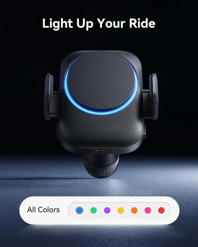 Alt view image 5 of 5 - Car Phone Holder, Qi2 Certified Wireless Car Charger for Cell Phone Mount Dash360° Phone Mount Auto Clamping