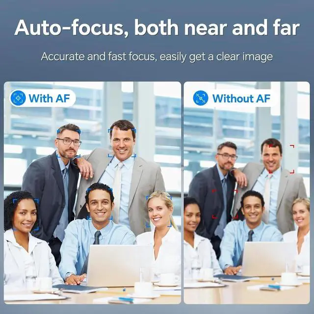 Alt view image 3 of 6 - 4K Webcam for PC, 4K UHD USB Webcam with Microphone, New Upgraded Auto Focus, Low Distortion, Privacy Cover, PC Camera