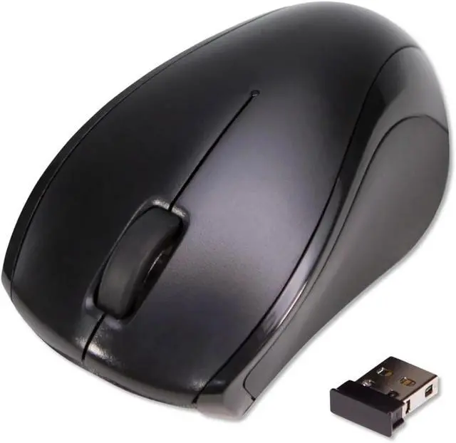 Alt view image 2 of 5 - Compact Mouse, 2.4 GHz Frequency/26 ft Wireless Range, Left/Right Hand Use, Black