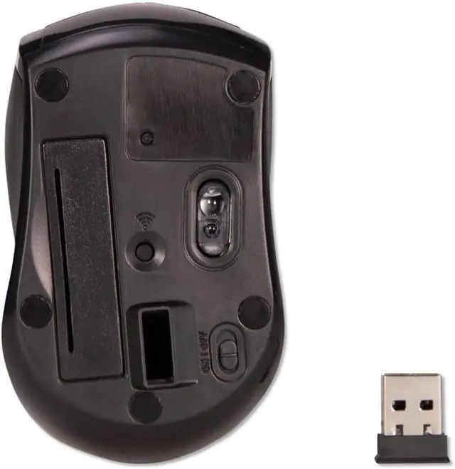 Alt view image 5 of 5 - Compact Mouse, 2.4 GHz Frequency/26 ft Wireless Range, Left/Right Hand Use, Black