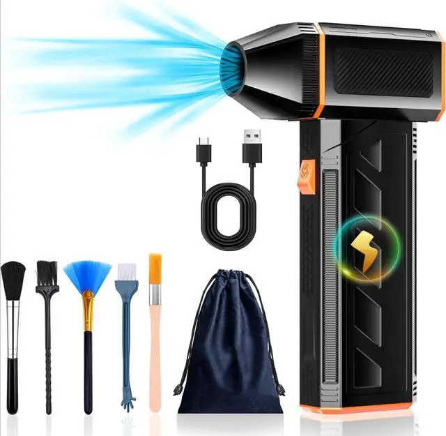 Main image of Compressed Air Duster - 130000RPM Electric Air Duster 3 Gears Adjustable Rechargeable Cordless Jet Dry Blower Air Blower